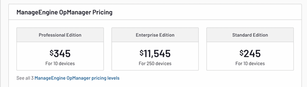 Preisoptionen für ManageEngine Network Performance Monitor 