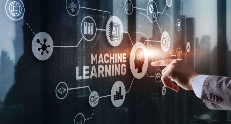 Machine Learning Modern Computer Technologies concept.