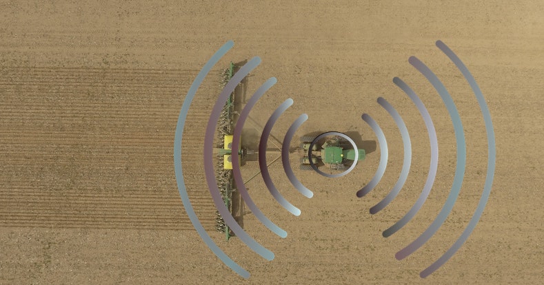 John Deere planter in a Michigan field