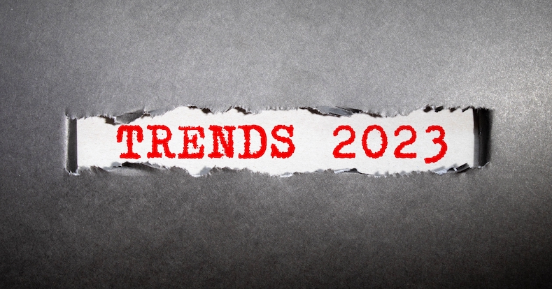 Business concept of trends in 2023