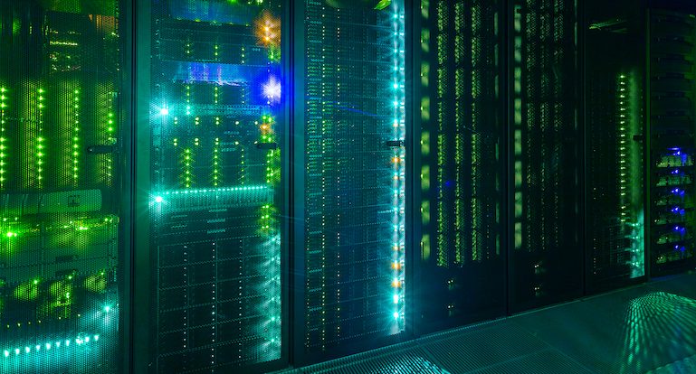 Green data center server room