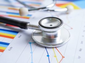 Financial, account, statistics and business data medical health concept